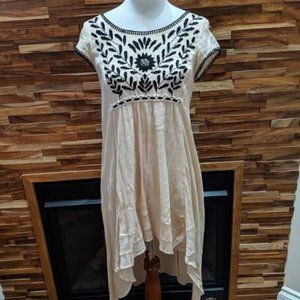 Free People High Low Embroidered Dress